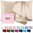 thumbnail image 1 of Silk Pillow Cases with Zipper, Pillow Case,Champagne,Standard,1pc, 1 of 7