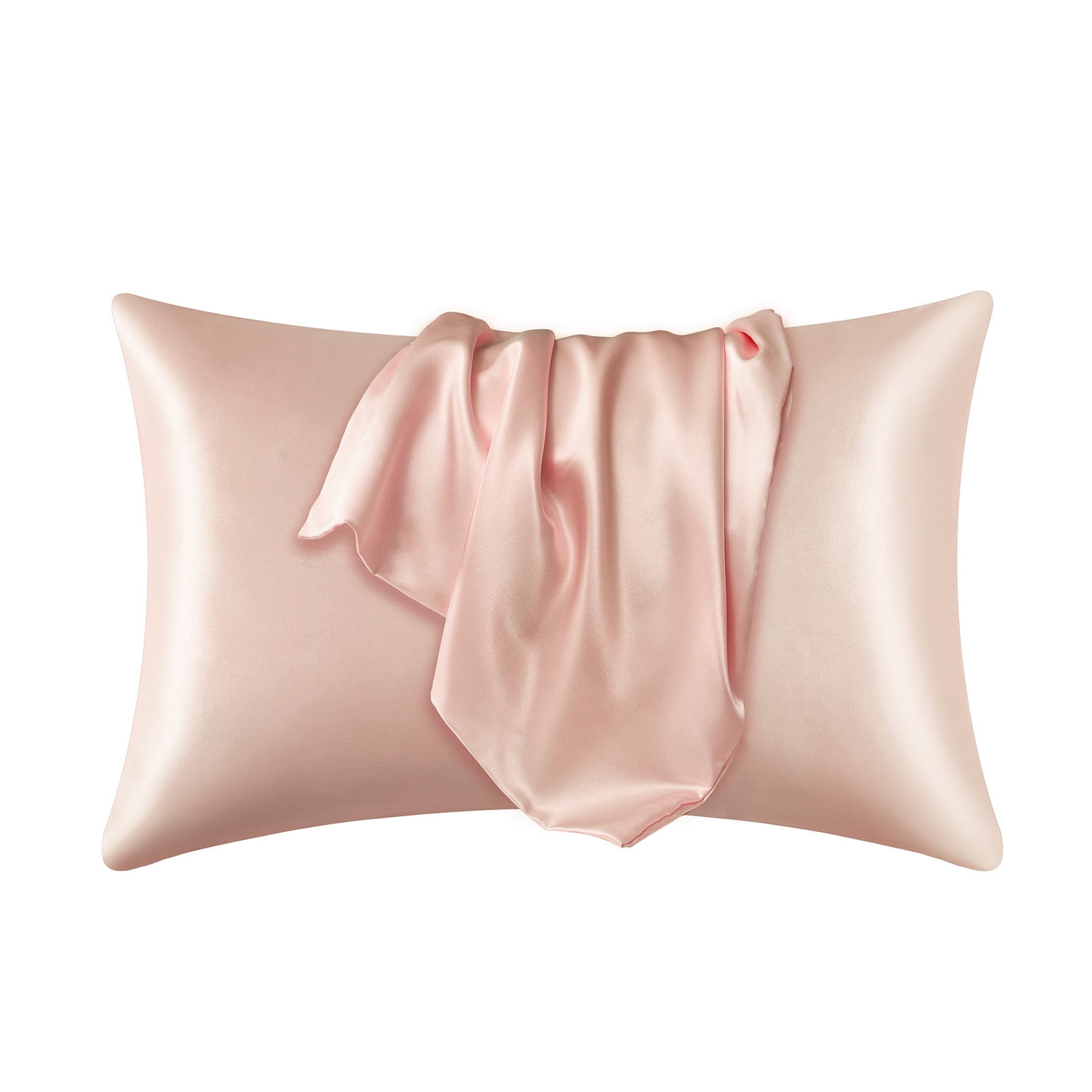 Silk Pillow Cases Satin Pillowcases 2 Pack, Ultra Smooth and Soft Breathable Cooling Silk Satin Pillowcase for Hair and Skin, Gifts for Women Men