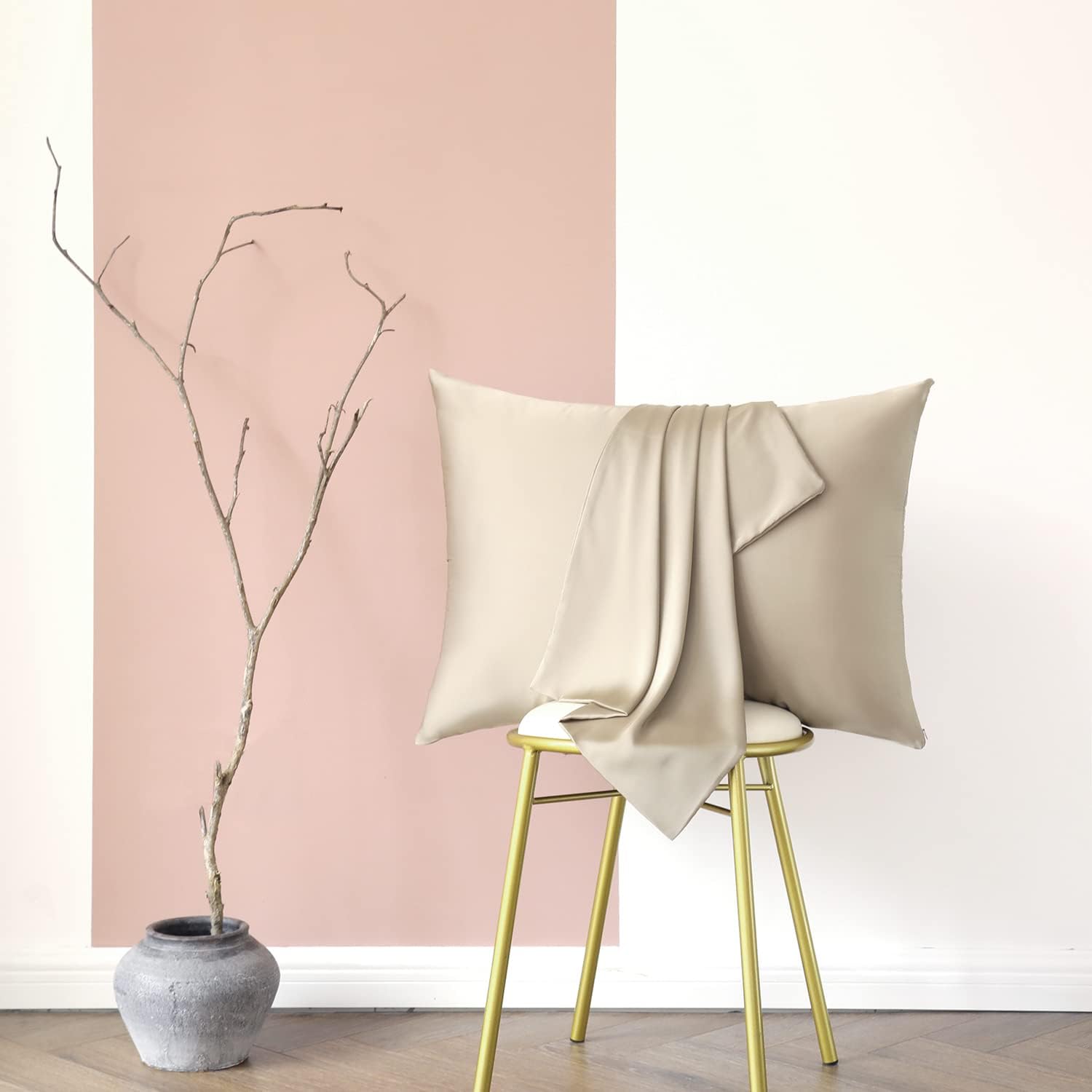 Silk Pillowcase 2 Pack, 100 Mulberry Silk Pillowcase For Hair And Skin