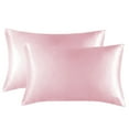 thumbnail image 1 of Silk Pillowcase for Hair and Skin,Soft,Breathable and Sliky Standard Size Pillow Cases Set of 2,Both Sides Natural Mulberry Silk Pillowcases with Hidden Zipper,light pink, 1 of 6