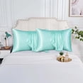 thumbnail image 1 of Silk Pillowcase for Hair and Skin, Real Silk Pillow Cases Queen, Not Satin Pillowcase, Zipper Closure (Mint Green,20x26in）, 1 of 8