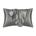 thumbnail image 1 of Silk Pillowcase for Hair and Skin Standard Size Set of 1 with Envelope Closure 100% Polyester Satin Pillow Case, 1 of 1