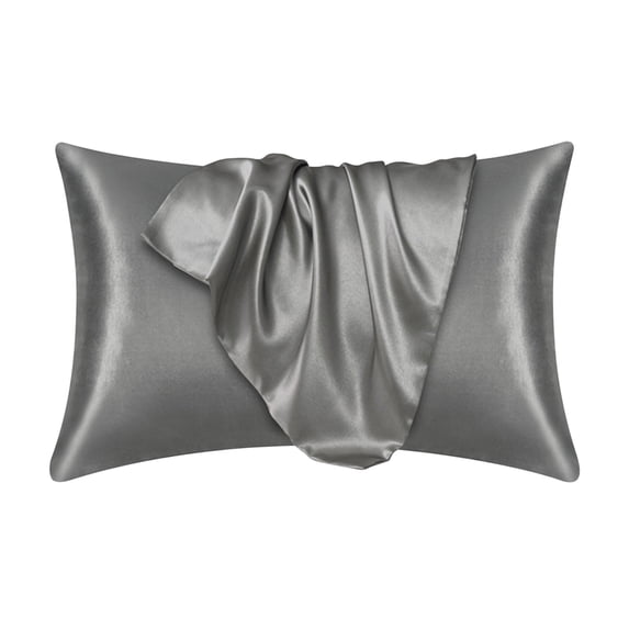 Silk Pillowcase for Hair and Skin Standard Size Set of 1 with Envelope Closure 100% Polyester Satin Pillow Case