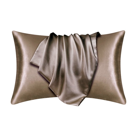 Silk Pillowcase for Hair and Skin Standard Size Set of 1 with Envelope Closure 100% Polyester Satin Pillow Case