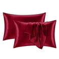 thumbnail image 1 of Silk Pillowcase for Hair and Skin with Zipper, Soft Breathable Smooth Sleeping Pillow Cover for Beauty Rest, 1 of 8
