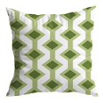 Silk Pillowcases Size Spring Green Retro Geometric Throw Pillow Cover