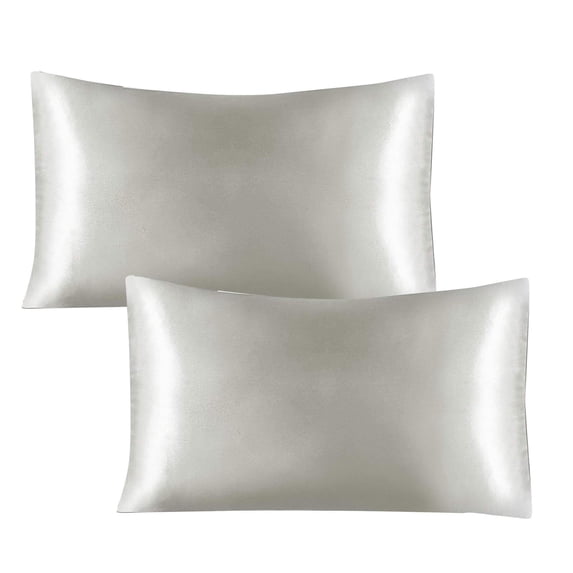 Silk Pillowcases for Hair and Skin Satin Pillowcases Queen Size Pillow Cases Set of 2 Pack Dark Gray