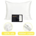 thumbnail image 1 of Silk Pillowcases for Hair and Skin with Zipper Closure Queen Natural Undyed White, 1 of 7