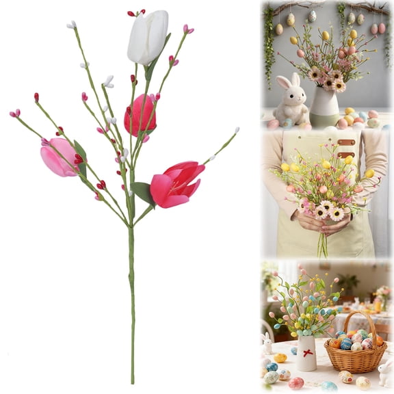 Silk Plants Flower Bush Durable UV Resistant for Balcony Decor - Peach