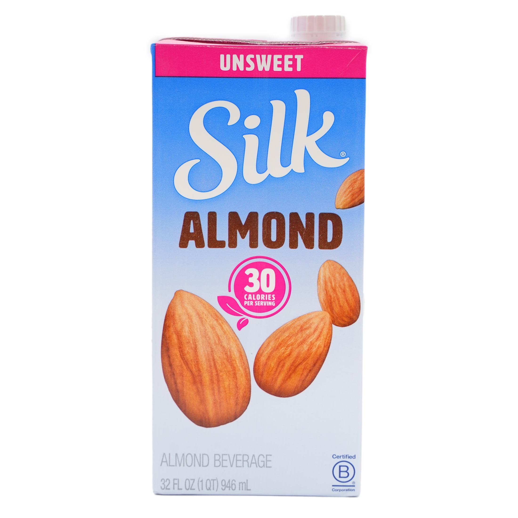 Silk Pure Almond 32 oz. Unsweet, 30 calories, Carton