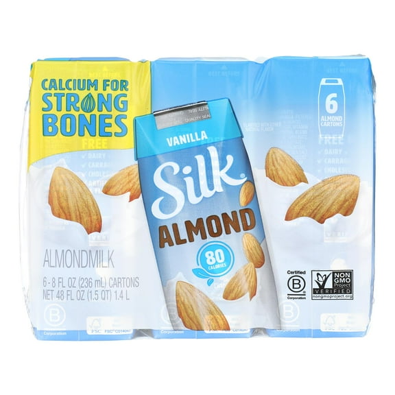 Silk Pure Almond Milk - Vanilla - Case Of 3 - 8 Fl Oz.