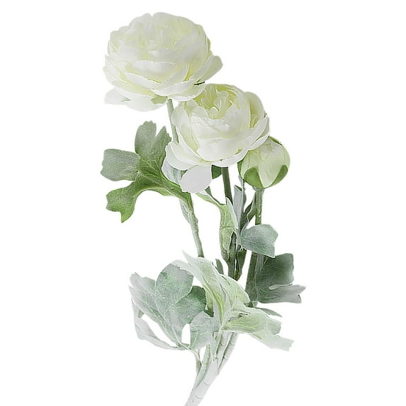 Silk Ranunculus Artificial Flowers Long Stem Red Fake Peonies 20.5" Real Look Faux Ranunculus Flowers for Floral Arrangements Home Wedding Party Festival Decor