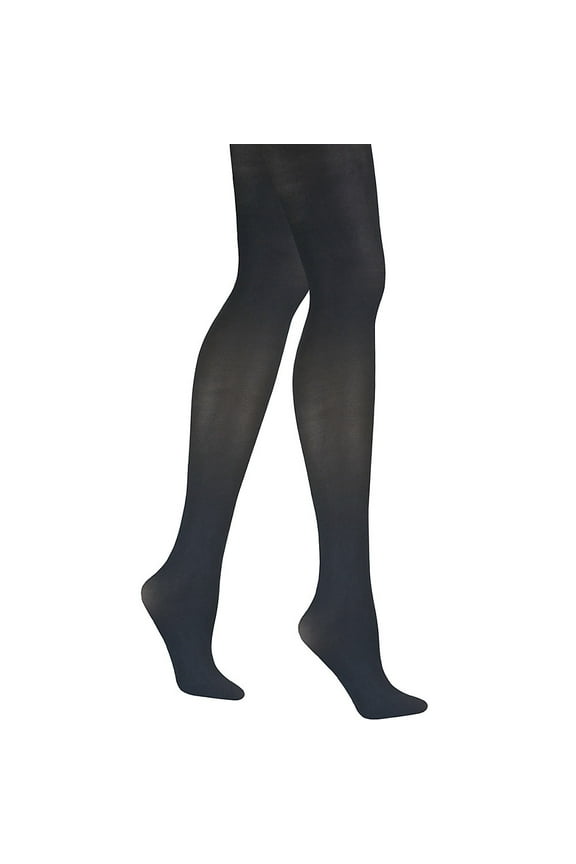 Silk Reflections Womens Matte Opaque Tights with Control Top (Black, Medium)