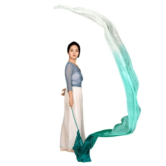 Silk Ribbon Dancer Wand Worship Praise Adoration Dance Flag Banner Juggling Play Silk Streamer With Rods