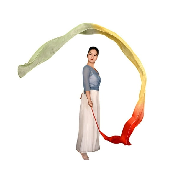 Silk Ribbon Dancer Wand Worship Praise Adoration Dance Flag Banner Juggling Play Silk Streamer With Rods