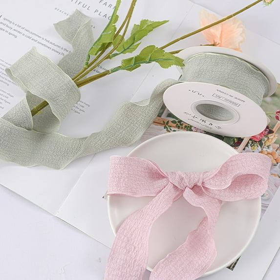 Silk Ribbon, Gift Packing Ribbon for Wedding Invitations, Bridal Bouquets, Gifts Wrapping, DIY Crafts - 0.98"/1.57"