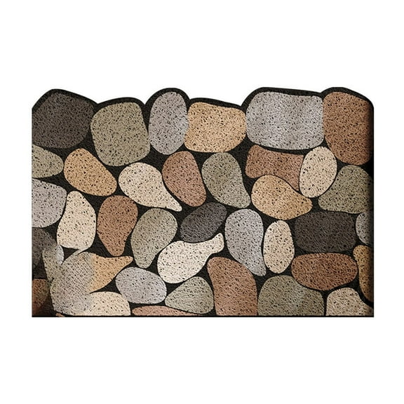 Silk Ring Doormat, Entry Door Scraping Mud Ash Mat, Non-Slip Dirt Proof Carpet for Home， 15.75 x 23.62 inch