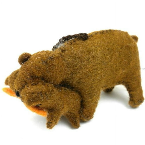 Silk Road Bazaar SROR85-597627 Handmade & Fair Trade Felt Bear Ornament