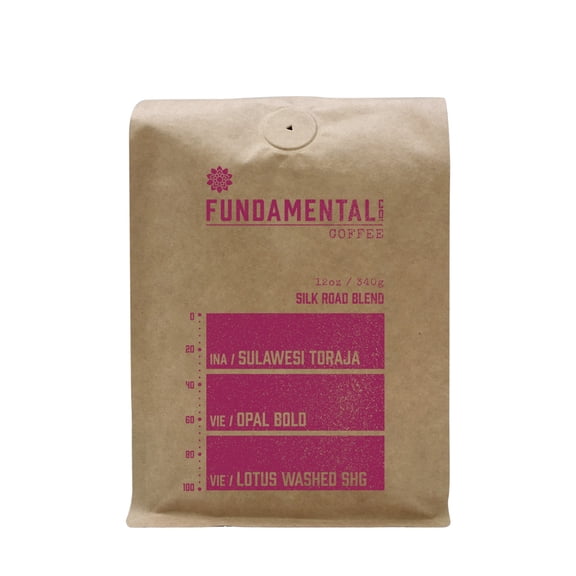 Silk Road Blend - Roasted by Fundamental Coffee Company - Freshly Ground Coffee - 12oz Bag