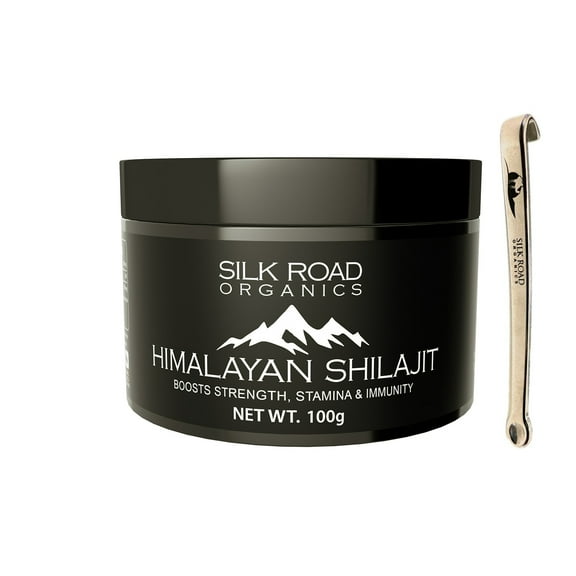 Silk Road Organics Pure Himalayan Shilajit Semi-Liquid with Fulvic Acid Supplement 100g