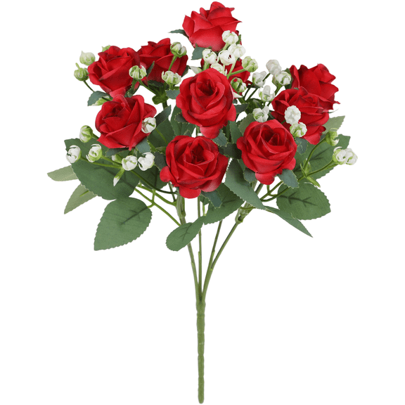 Silk Rose Artificial Flowers 30cm for Wedding Candle Ring Decor Home Fireplace Styling Photography Props Elegant Home Decoration