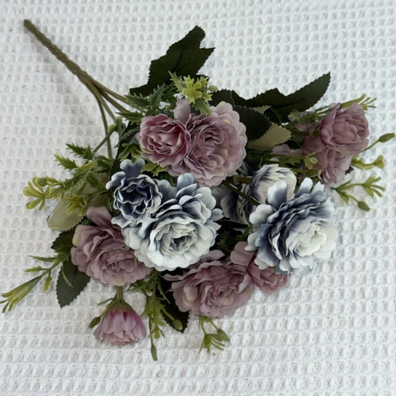 Silk Rose Peony Bouquet, Wedding Ceremony Floral Arrangement, Home Office Tabletop Decor Enhancement, Seasonal Holiday Celebration Gift Arrangement, AESTIVO