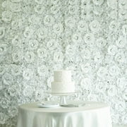 Silk Rose and Hydrangea Flower Backdrop Wall Decals, by Enova Home