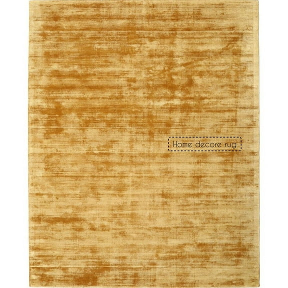 Silk Rug Vintage Handmade Area Rug Loomed Solid Viscose Gold Rug Prince Carpet Palace (6'x9', 8'x10', 8'x11', 9'x12', 9'x13', 10'x14', 11'x15', 12'x15')