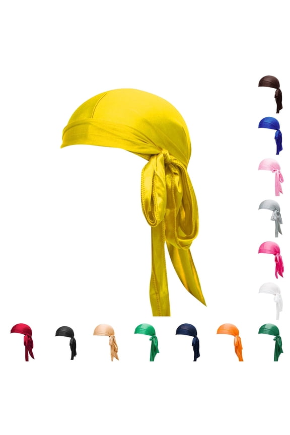Silk Satin Cap For Men And Women Stretchy Durag Style Headwrap For Hair Protection And Sleep