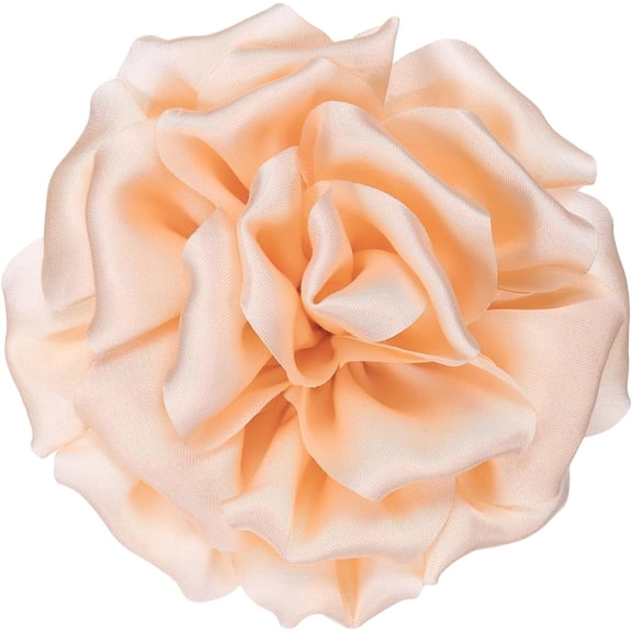 Silk Satin Flower Brooch Pin, Large Peony Floral Lapel Pin