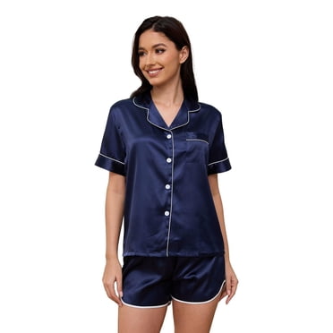Women's Pajama Set – Short Sleeve T-Shirt & Pants, Printed PJ Set In Plus Sizes