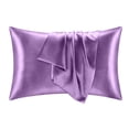 thumbnail image 1 of Silk Satin Pillowcase 2 Pack with Zipper, Cooling Satin Pillow Cases for Hair and Skin, Soft Breathable Wrinkle Resistant Pillow Covers, Standard Size 20"x26", Multiple Solid Colors, 1 of 8