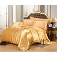 thumbnail image 1 of Silk Satin Sheets Set Silk Fitted Sheet 18 Inch Deep Pocket, 1 of 2