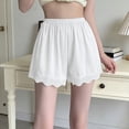 thumbnail image 1 of Silk Satin Shorts For Elegant Lace Trim Sleepwear Lightweight Breezy Casual Comfortable Pajama Bottoms Womens Shorts plus Size plus Size Spandex Shorts for Women, 1 of 6