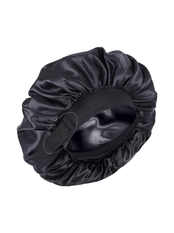 Silk Satin Bonnet for Sleeping Double Layer Hair Adjustable Sleep Cap for Women Men Curly Braids Dreadlocks