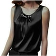thumbnail image 1 of Silk Satin Tank Tops for Women Scoop Neck Sleeveless Camisole Tops 2025 Summer Basic Blouses, 1 of 7