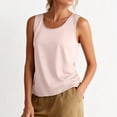 thumbnail image 1 of Silk Satin Tank Tops for Women Scoop Neck Sleeveless Camisole Tops 2026 Summer Basic Blouses Pink S, 1 of 5