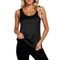 thumbnail image 1 of Silk Satin Tank Tops for Women Scoop Neck Sleeveless Camisole Tops 2026 Summer Basic Blouses, 1 of 4