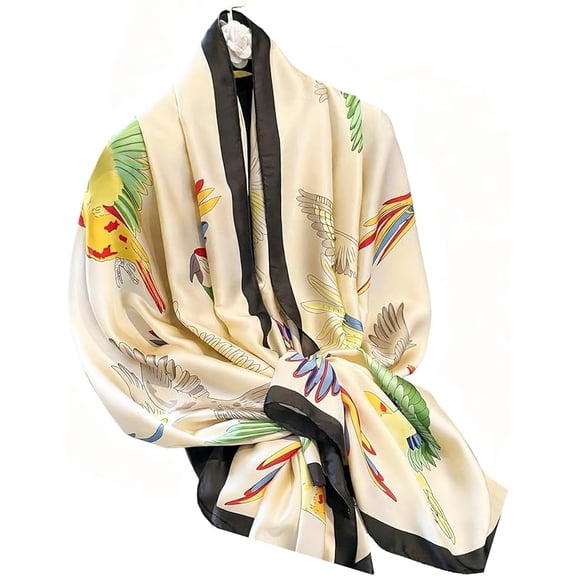 Silk Scarf For Women Hair Scarves Lightweight Satin Elegant Shawl Wraps Bufanda Mujer Fashion Accessories 70.8"X35.4"