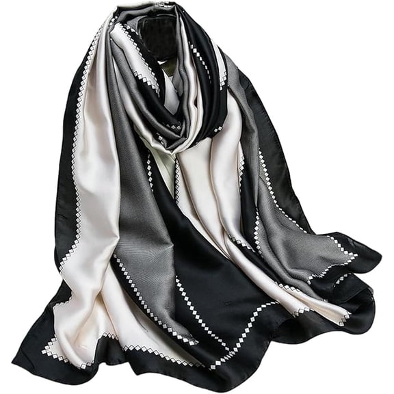 Silk Scarf For Women Hair Scarves Lightweight Satin Elegant Shawl Wraps Bufanda Mujer Fashion Accessories 70.8"X35.4"
