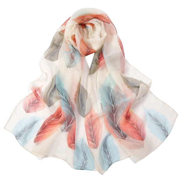 Fashion XUEMAO Silk Scarf For Lightweight Print Floral Pattern Sunscreen And For Spring Soft Scarf For Women