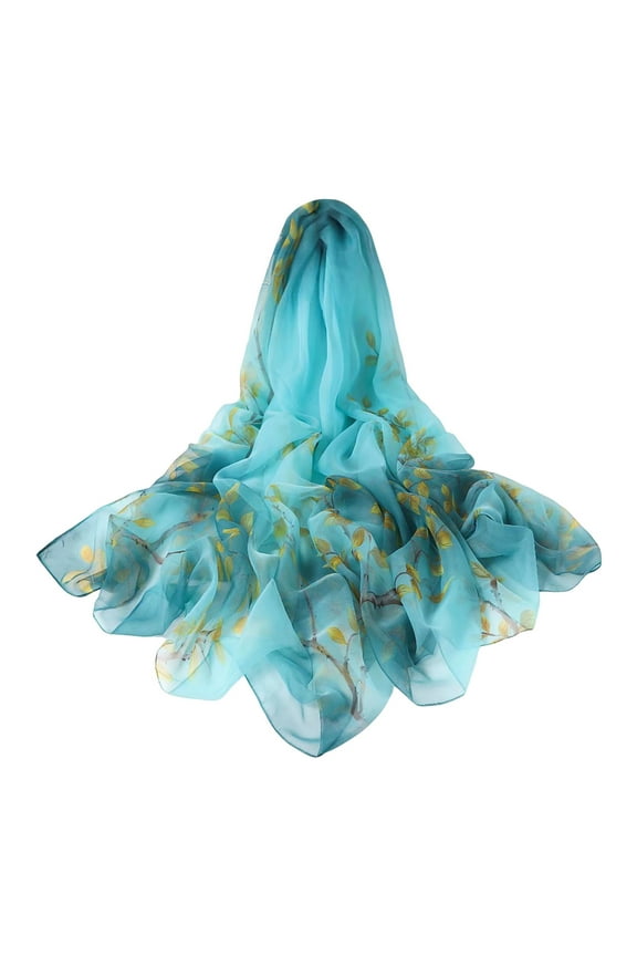 Silk Scarf Summer Women's Sunscreen Soft Sand Silk Scarf Long Shawl Autumn Scarf Beach Scarf