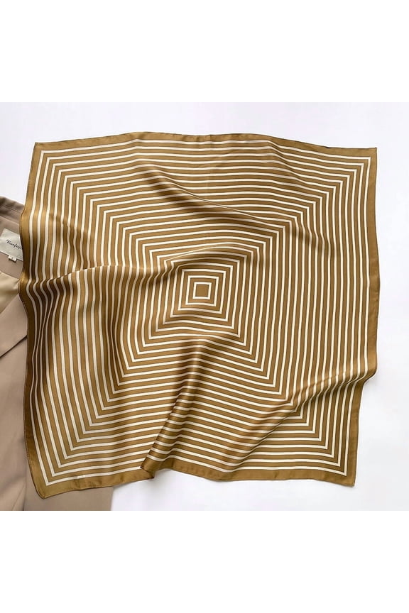 Multi-Functional 100% Mulberry Silk Square Scarf for Women - 65x65cm Versatile Head & Neck Wrap