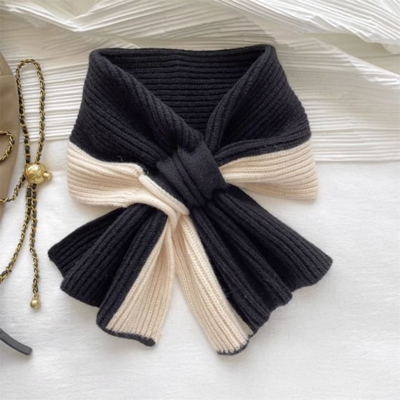 Silk Scarf for Women Winter Winter Color Matching Scarf Versatile Windproof Neck Scarves For Women Black
