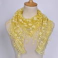 thumbnail image 1 of Silk Scarves for Women Women Lace Sheer Floral Scarf Shawl Wrap Tassel Scarf,Yellow Women's Accessories Scarf, 1 of 3