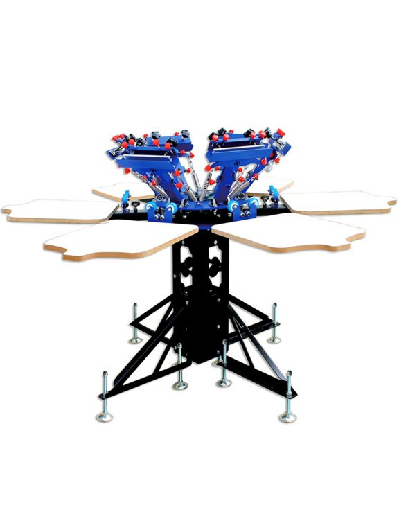Silk Screen Printing Machine 6-Color 6-Station Press Printer T-Shirt Press Printer