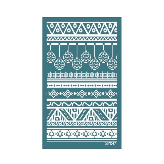 Silk Screen Stencil Mesh Reusable Self-Adhesive Stencils for Printing on Clay Jewelry Earrings Making Scrapbooking