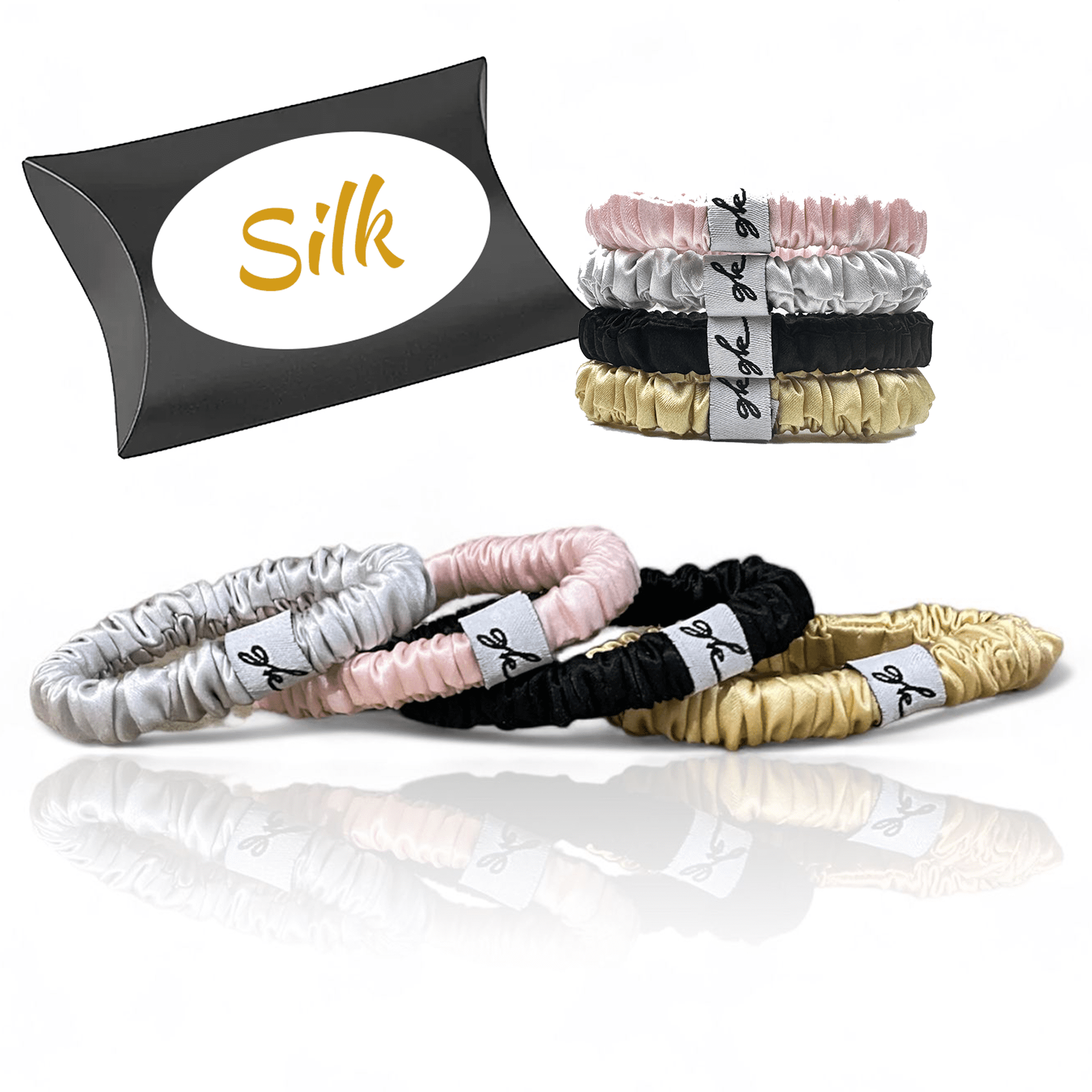 Silk Scrunchies for Women No Damage Mulberry Silk No Slip 4  display picture 2