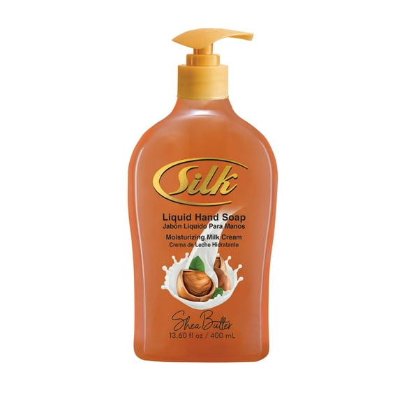 Silk Shea Butter Moisturizing Antibacterial Hand Wash, Gentle pH Balanced Formula, 13.6 fl oz