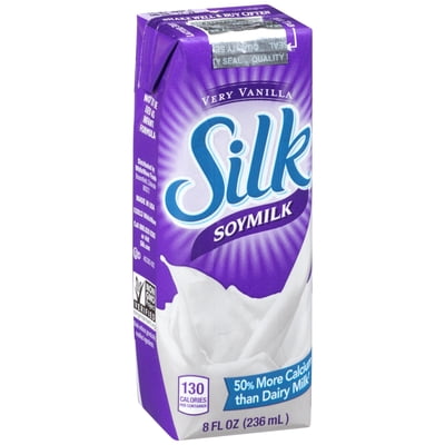 Silk Shelf-Stable Very Vanilla Soy Milk Singles, 8 Oz., 12 Count